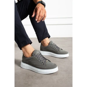 Erkek Sneaker Günlük Spor Ayakkabı Yüksek Taban Füme - Rahat Tasarım Q5
