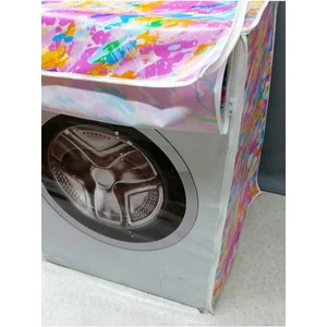 Başak Ev Tekstili Çok Renkli Fermuarlı Çamaşır ve Kurutma Makinesi Örtüsü
