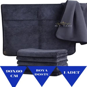 ( 90X60 ) Oto Microfiber Süper Emiş Kurulama Havlusu Proffessional Büyük Ölçü Gri