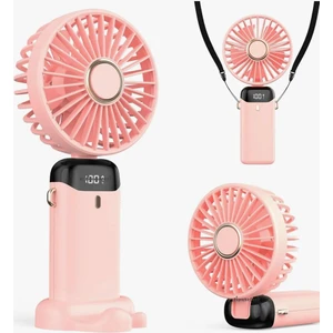 Tatlı Sebep Mini Klima LED Göstergeli Şarjlı El Fanı Vantilatör 5 Kademeli Hız Serinletici Fan