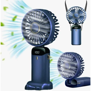 Tatlı Sebep Mini Klima LED Göstergeli Şarjlı El Fanı Vantilatör 5 Kademeli Hız Serinletici Fan
