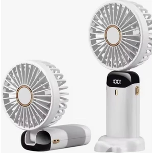 Tatlı Sebep Mini Klima LED Göstergeli Şarjlı El Fanı Vantilatör 5 Kademeli Hız Serinletici Fan