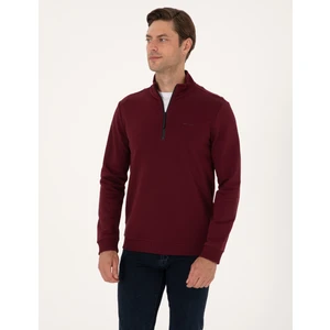 Pierre Cardin Erkek Bordo Regular Fit Basic Sweatshirt 50314044-VR014