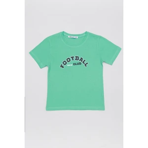 %100 Pamuk Önü ve Arkası Football Club Baskılı Erkek Çocuk Tişört