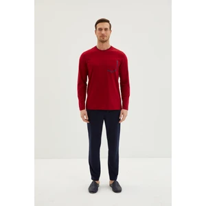 Kontrast Yakalı 2'li Pamuk Pijama Takımı