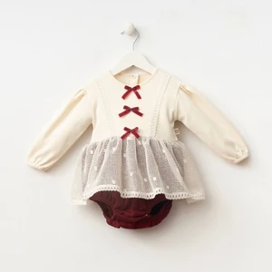 Miniycool 9009 Mnz Marka Olivia Romper Tulum Kız 3-9 Ay Kız