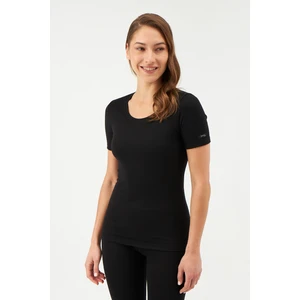 Siyah Kadın Termal Kısa Kollu Üst