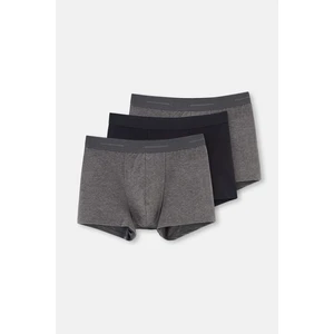 Antrasit-Siyah Compact Düz 3'lü Boxer