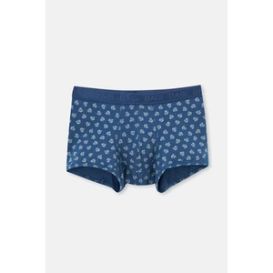 Koyu Mavi Desenli Micro Modal Boxer