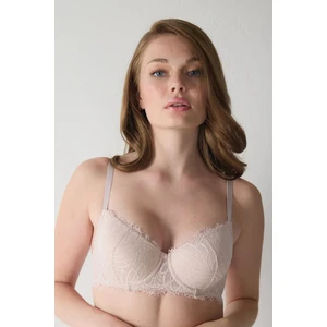 Magic Form 2671 Kadın Ekstra Dolgulu Dantelli Sütyen-Pudra