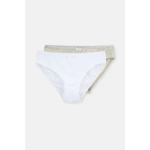 Beyaz -Gri 2 Li Slip