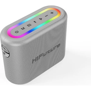 Hifuture Vocalist 200 Bluetooth 5.0 100W Rgb Aydınlatmalı Bt/aux/usb/sd Kart Girişli Mikrofonlu Taşınabilir Karaoke Sistemi Kablosuz Hoparlör Gümüş