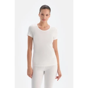 Ekru Kadın Termal Kısa Kollu Üst