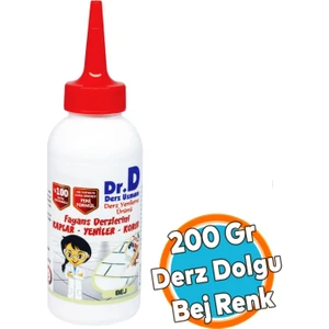 Derz Dolgu Fayans Seramik Mermer Yer Duvar Için Tamir Derz Yenileme Dolgusu 200 gr Bej Renk