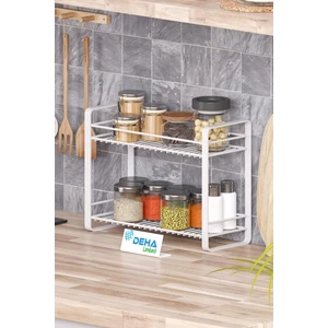 Masa Tezgah Üstü Düzenleyici Metal Organizer Raf  Banyo Mutfak Rafı Baharatlık Makyaj Standı