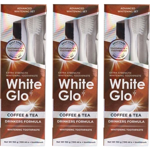 White Glo Çay -Kahve İçenlere Beyazlatıcı Diş Macunu 150g Avantajlı Paket X 3 Adet
