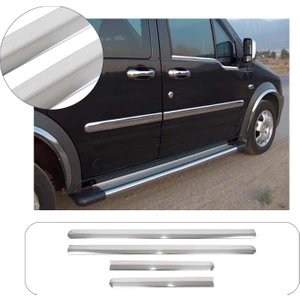 Ford Connect Uyumlu 2002-2014 Yan Kapı Çıtası 4 Parça Paslanmaz Çelik