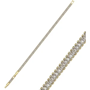 Merano Design 4mm 14K Rengi Baget Bileklik Kadınlar İçin Şık Tasarım ve Zarafet