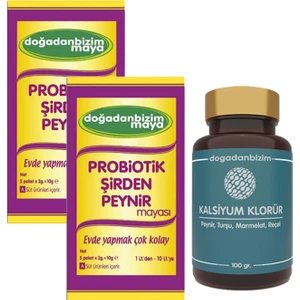 Doğadan Bizim Probiotik Şirden Peynir Mayası 2gr x 10 Saşe + Kalsiyum Klorür 100 gr