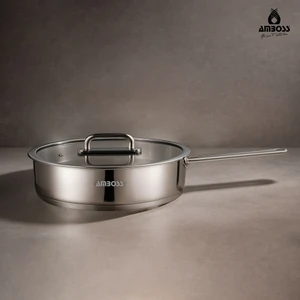 Nova Paslanmaz Çelik Cam Kapaklı Tava 26X6 cm