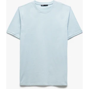 Kısa Kollu Bisiklet Yaka Pamuklu Slim Fit Erkek Basic Tişört