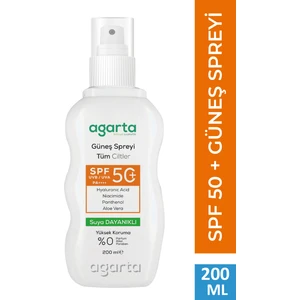 Güneş Koruyucu Sprey SPF 50+ Tüm Cilt Tipleri İçin Nemlendirici Formül 200 ml