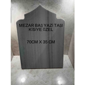 Mezar Taşı Yazısı (BAŞ TAŞI)
ÜÇGEN MODELLİ 3CM KALINLIKTA
MARMARA MERMERE CNC İLE YAZILAN 
VE SEKİLLENDİRİLEN  BAŞ TAŞI MODELİ
RENGİ BEYAZ GRİ DAMARLİ DOĞAL MERMER