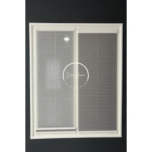 Serin Home Collection Gece Gündüz Katlanabilir Koyu Gri Çiftli Plise Perde, Cam Balkon Perdeleri, Pvc Pencere Perdeleri