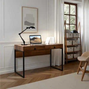 adore mobilya Profile Çekmeceli Çalışma Masası-Koyu Ceviz (Oslo Ceviz) 120X79X60 cm (Gxyxd)