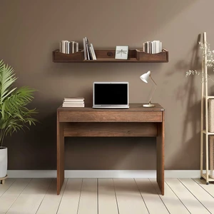 adore mobilya Connect Çalışma Masası Opsiyonel Üst Modülü - Koyu Ceviz (Oslo Ceviz) 120X13X18 cm (Gxyxd)