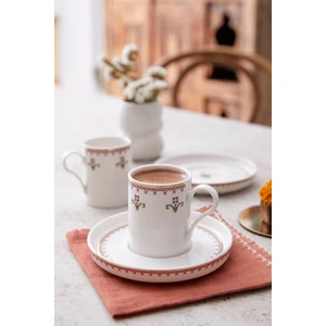 Kütahya Porselen Bone Goblen 4 Parça 2 Kişilik Kahve Takımı