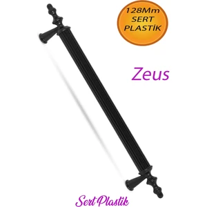 (Sert Plastik) Zeus 128 mm Siyah Mobilya Çekmece Mutfak Dolap Kapak Dolabı Kulpu Kulbu Kulpları