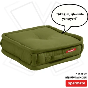 Bisküvi Minder Petek Önü Palet Üstü Minderi Fransız Minder Bank Ve Bahçe Minderi 45x45x14 Cm Yeşil