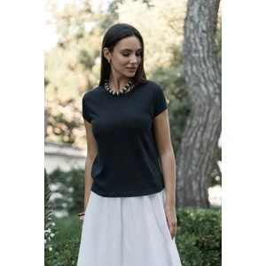 Suva Kısa Kol Siyah T-Shirt