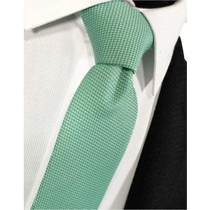 Mint Yeşili Renk Armürlü Kravat Mendil Seti