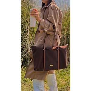 Kadın Şeritli Shopper El ve Omuz Çantası
