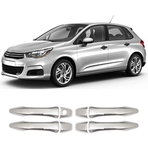 Citroen C4 Uyumlu 2010-2020 Krom Kapı Kolu 4 Kapı Paslanmaz Çelik