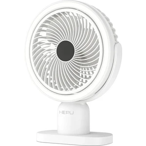 HP-F01 Işıklı Vantilatör USB Şarjlı Masaüstü Mini Fan – 3 Kademeli Hız Ayarlı Kompakt Gövde LED Işık