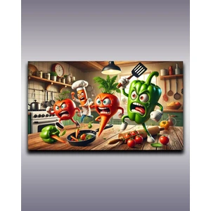 Mutfak Için Şık Duvar Kanvas Tablo