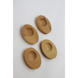 Ahşap Yumurtalık Sofra Sunumu Elips (4'lü Set)