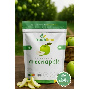 Yeşil Elma Kuru Meyve Cipsi - Dondurularak Kurutulmuş Freeze Dried Çıtır Yeşil Elma