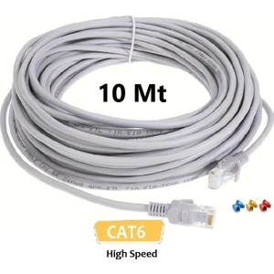Cat6 Internet Kablosu Kablosu Utp Patch Kablo High Speed (10 Metre) Ethernet Cable