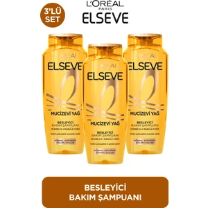 L'Oreal Paris 3'lü Elseve Mucizevi Yağ Besleyici Şampuan 300ml