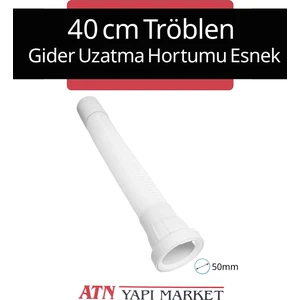 40 cm Troblen Balkon Körüğü - Gider Uzatma Hortumu Esnek