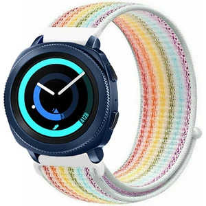 Samsung Galaxy Watch 42MM Akıllı Saat Uyumlu Spor Kumaş Desenli Cırt Cırtlı Kordon Kayış