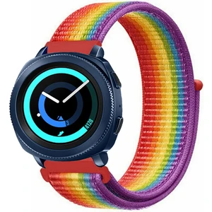 Samsung Galaxy Watch 42MM Akıllı Saat Uyumlu Spor Kumaş Desenli Cırt Cırtlı Kordon Kayış