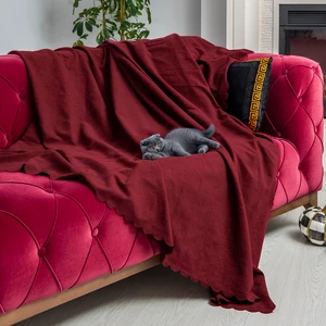 Latuda Concept Kaymaz Koltuk Örtüsü Çift Taraflı Mikrofiber Şönil 175x215 cm Bordo – Kedi Köpek ve Çocuk Dostu