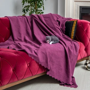 Latuda Concept Kaymaz Koltuk Örtüsü Çift Taraflı Mikrofiber Şönil 175x215 cm Mürdüm – Kedi Köpek ve Çocuk Dostu