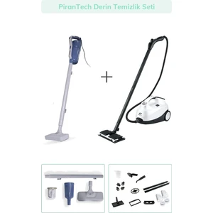 CB-107C Buharlı Temizlik Makinası / EK340 Torbasız Dikey Elektrikli Süpürge