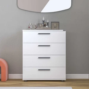 adore mobilya White 4 Çekmeceli Şifonyer - Mat Beyaz 65X78X41 cm (Gxyxd)